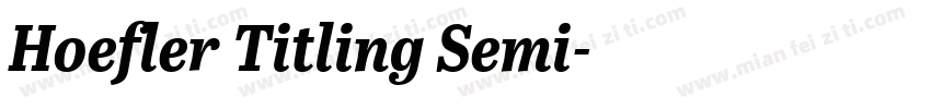 Hoefler Titling Semi字体转换